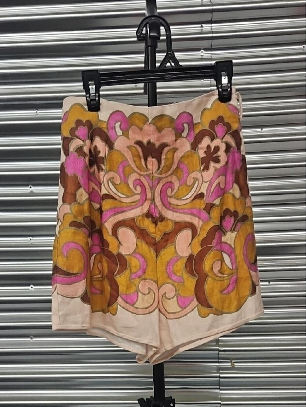 Zimmermann Floral-Print High-Waist Shorts in Pink, Mustard & Brown